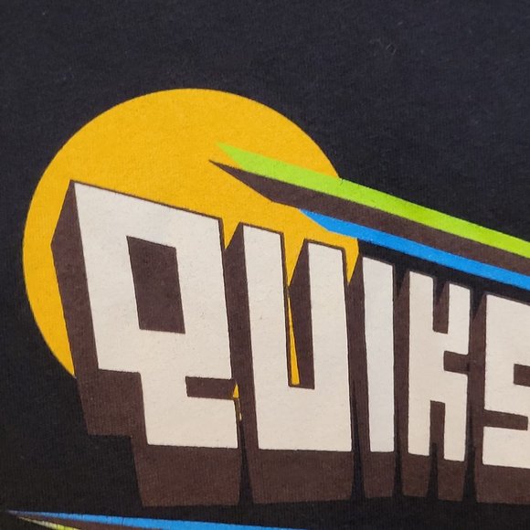 Vintage Quicksilver Echelon Slim Fit Tee Size XL Spellout Logo Design 90s Retro - Picture 3 of 7